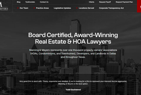 Website design for Dallas Law Firm
