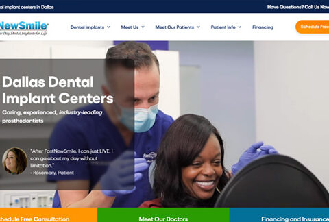 web design for dallas dental implant center