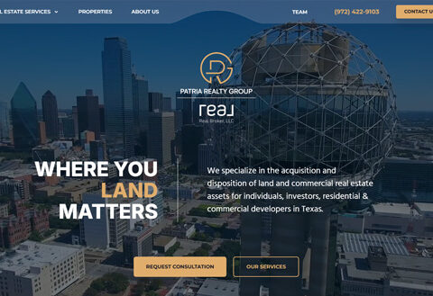 Web design for commercial real estate company